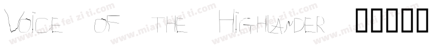 Voice of the Highlander字体转换